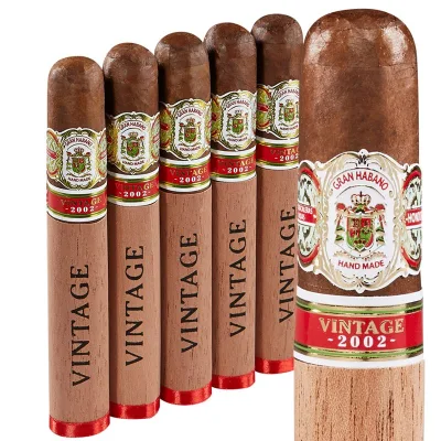 Gran Habano Vintage 2002 Robusto (5.0"x50) Pack of 5