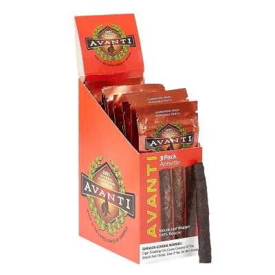 Avanti Anisette (Cigarillos) (4.5"x34) Pack of 30