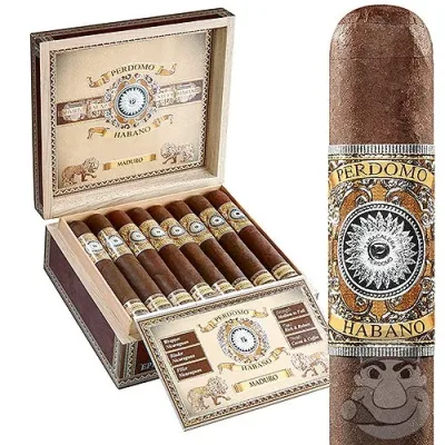 Perdomo Habano Bourbon Barrel Aged Maduro Robusto (5.0"x54) Box of 24