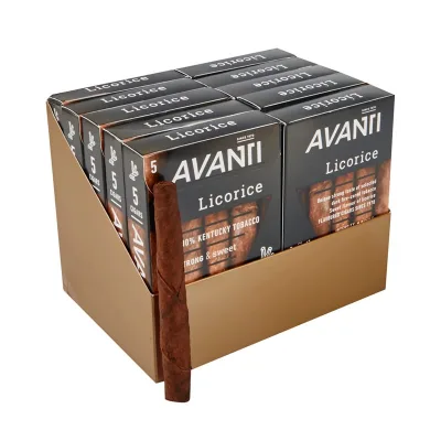 Avanti Licorice (Cigarillos) (4.5"x34) Pack of 50
