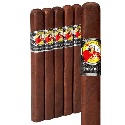 La Gloria Cubana Serie R Black No. 48 (Churchill) (7.0"x48) Pack of 5