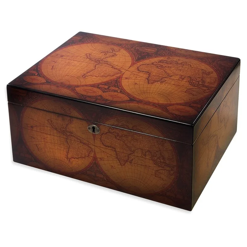 Old World Antique Humidor 100 Cigar Capacity