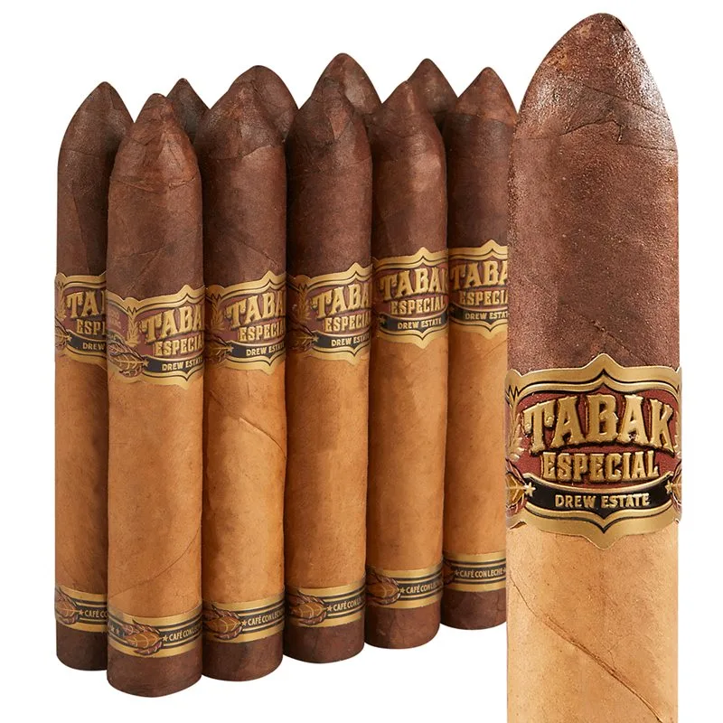 Drew Estate Tabak Especial Cafe con Leche (Belicoso) (5.5"x54) Pack of 10