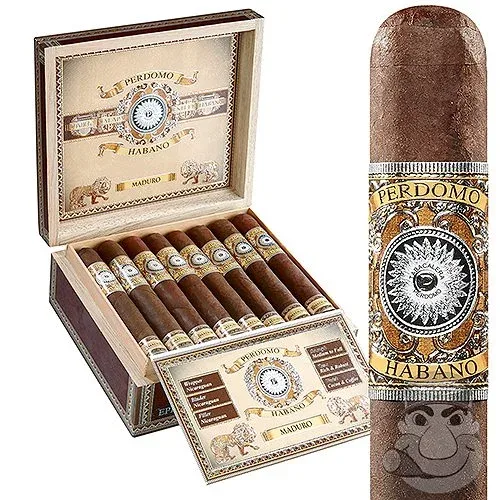 Perdomo Habano Bourbon Barrel Aged Maduro Robusto (5.0"x54) Box of 24