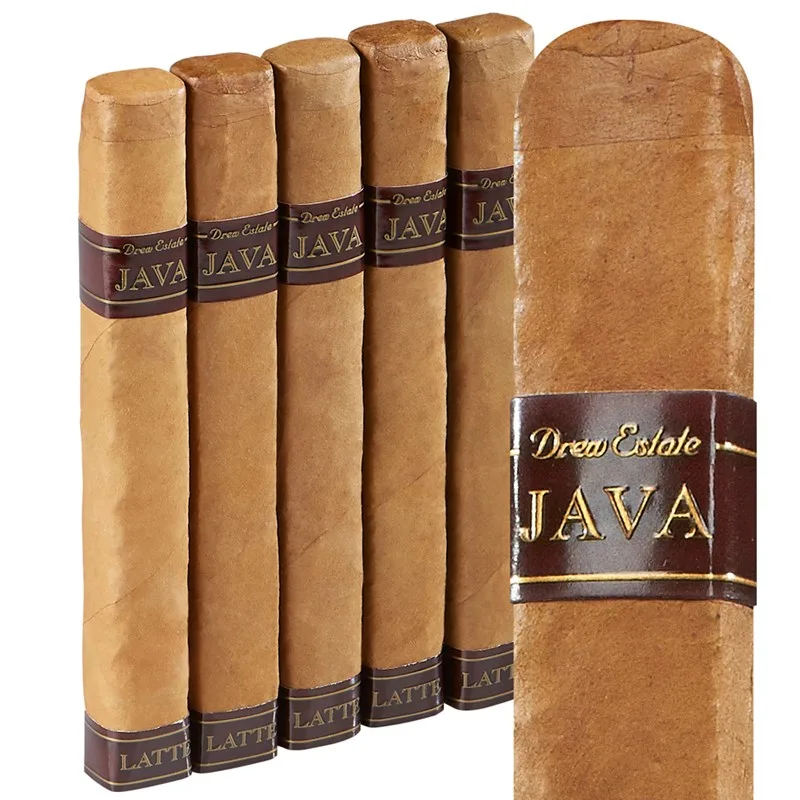 Java by Drew Estate Robusto Latte (5.5"x50) Pack of 5