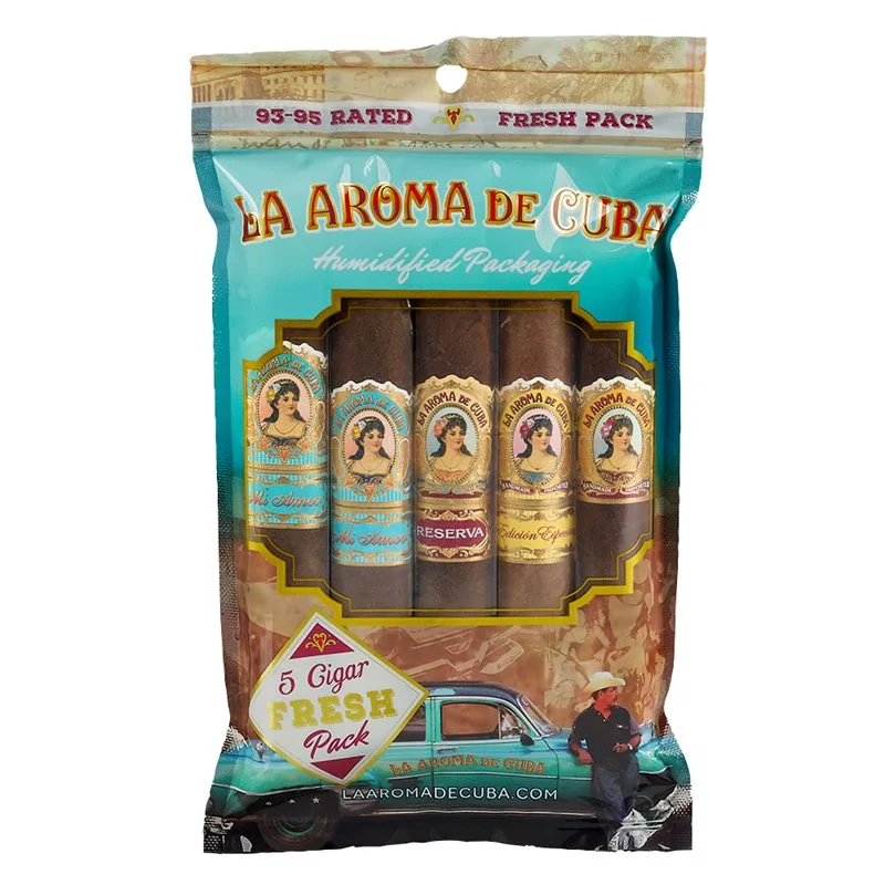 La Aroma de Cuba 5-Cigar Fresh Pack Assortment 5 Cigars