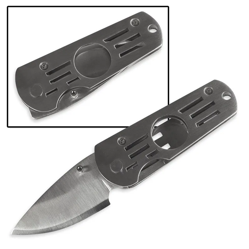 Survivor Knife, Cigar Cutter & Money Clip Tool Silver