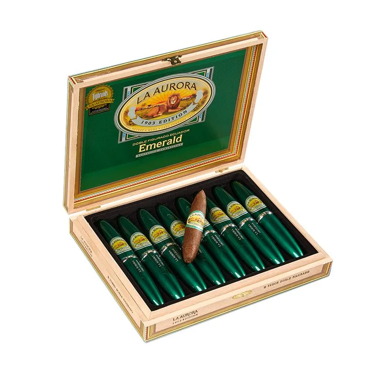 La Aurora Preferidos Emerald No. 2 Tubos Ecuador (Double Perfecto) (5.0"x54) Box of 8
