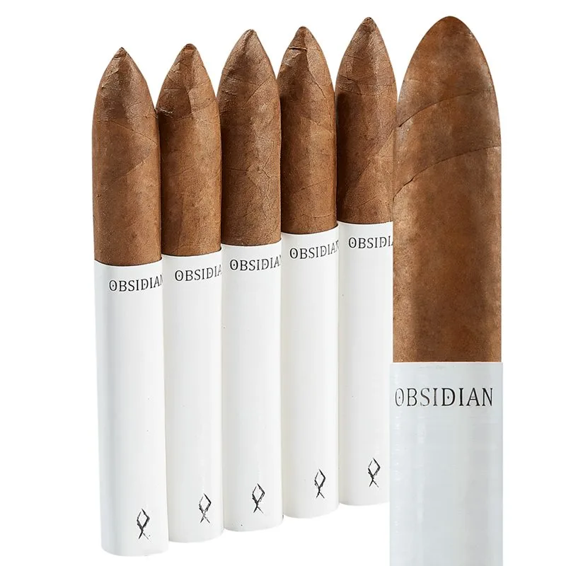 Obsidian White Noise Torpedo (Double Perfecto) (6.0"x60) Pack of 5